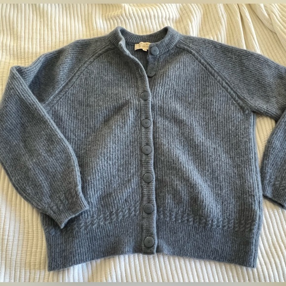 Sezane Emile Cardigan in Summer Blue - Picture 3 of 5